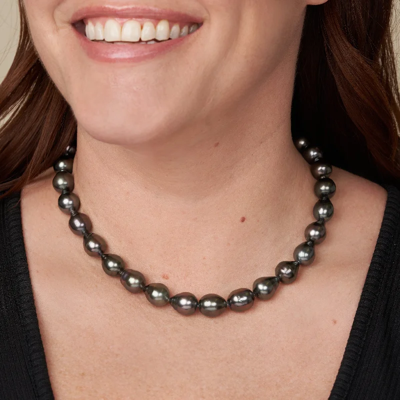 10.9-11.8 mm AA+/AAA Tahitian Drop Pearl Necklace