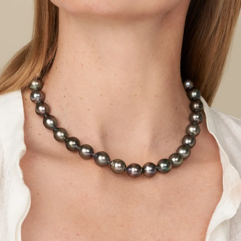 11.1-11.9 mm AA+/AAA Tahitian Drop Pearl Necklace