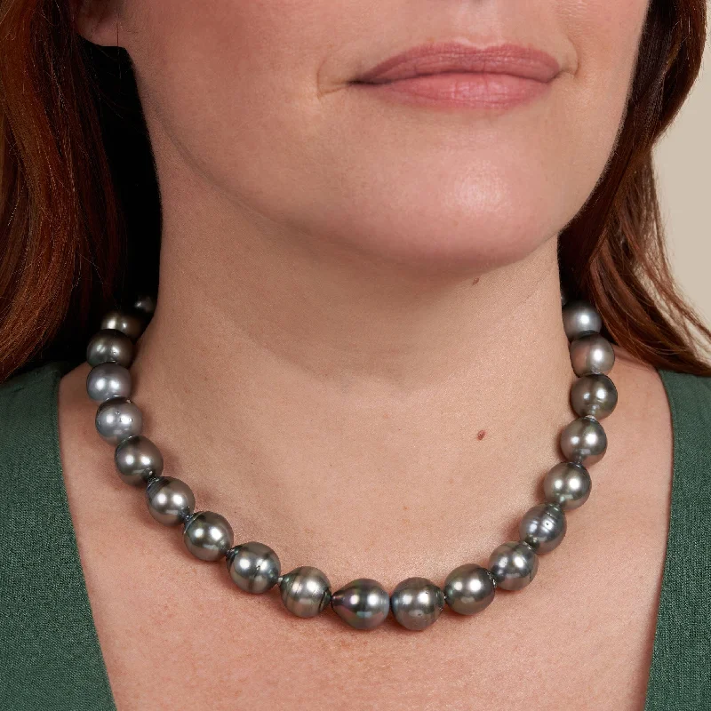 13.0-14.4 mm AA+/AAA Tahitian Drop Pearl Necklace