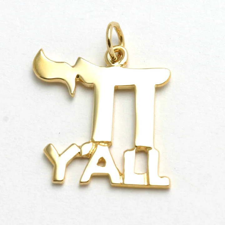 14k Yellow Gold Chai Y'all Pendant