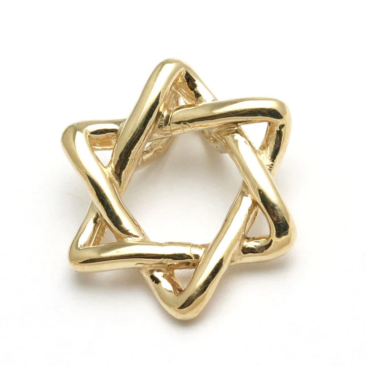 14k Yellow Gold Woven Star of David Pendant Solid