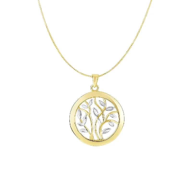 14KT Yellow Gold 18-inch Tree of Life Pendant