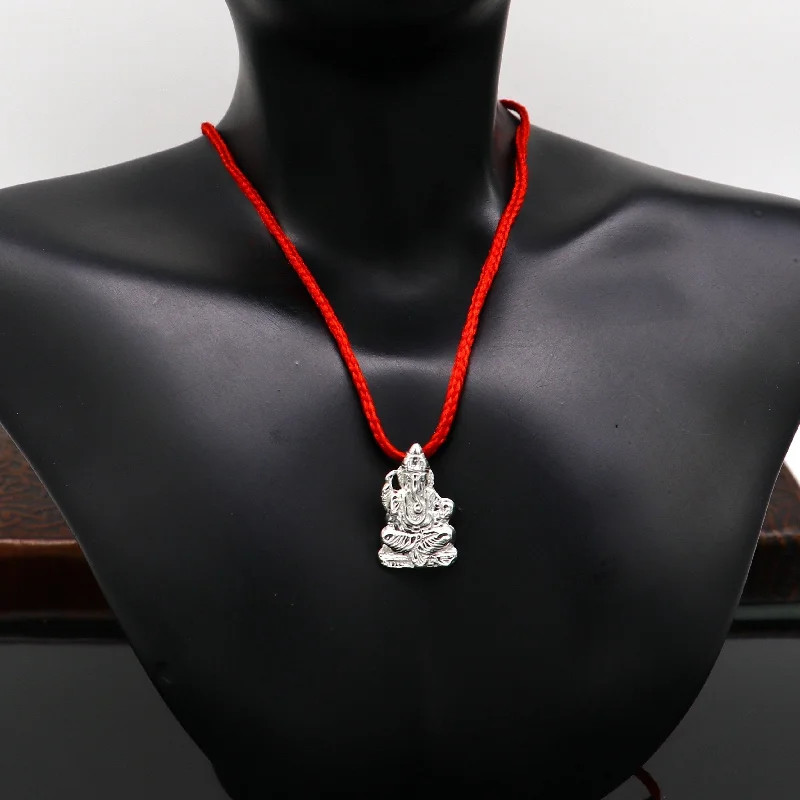 925 sterling silver customized idol Ganesha design stylish pedant, fabulous  pendant unisex jewelry from India, unique fancy jewelry ssp425