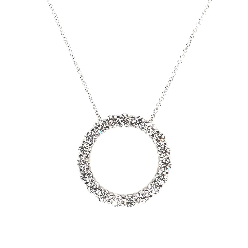 Forevermark 1.55 Cttw. White Gold Diamond Circle Pendant