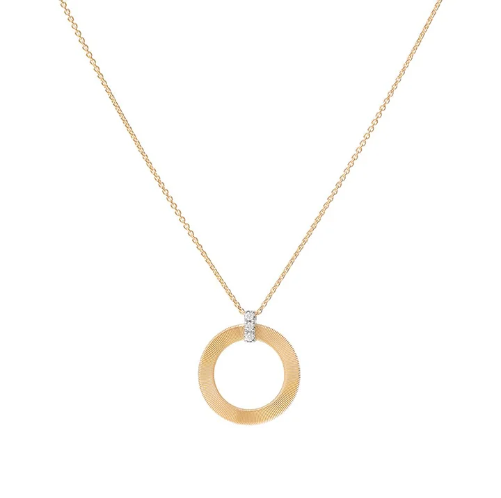 Marco Bicego Masai Mixed Metals Diamond Circle Pendant