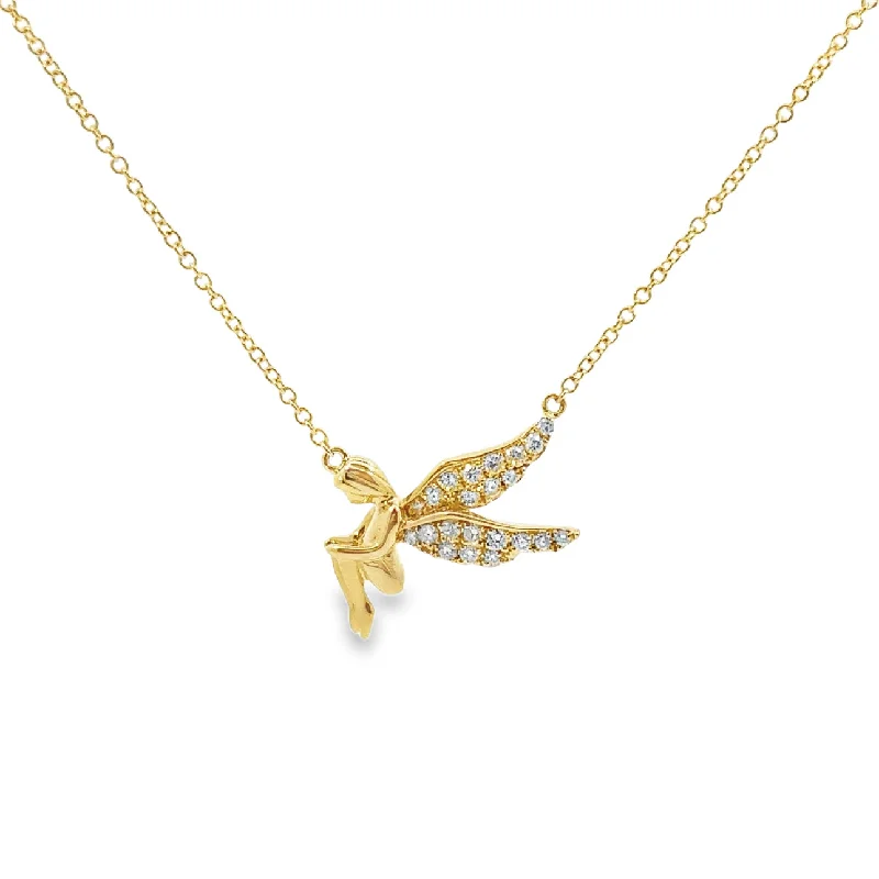 Yellow Gold Diamond Fairy Necklace