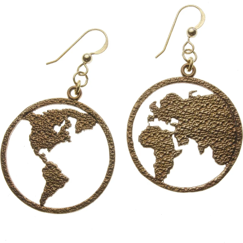 Peace on Earth Peace Bronze Earrings