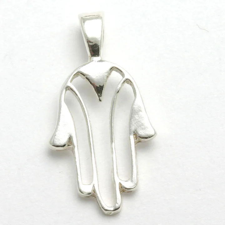 Sterling Silver Hamsa Modern Pendant