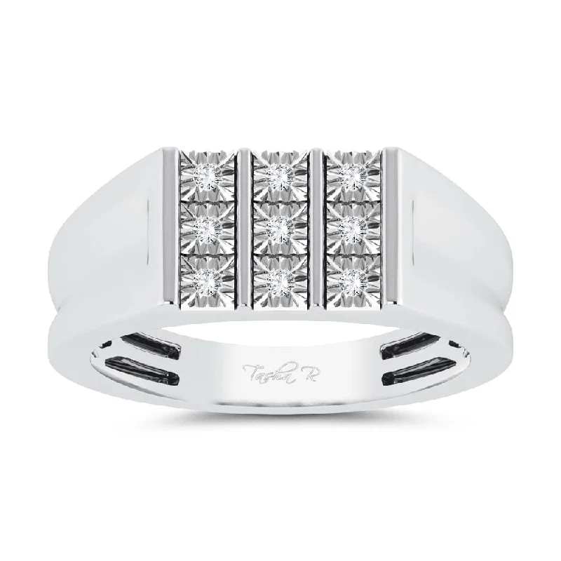 10K 0.15ct Diamond Mens Ring