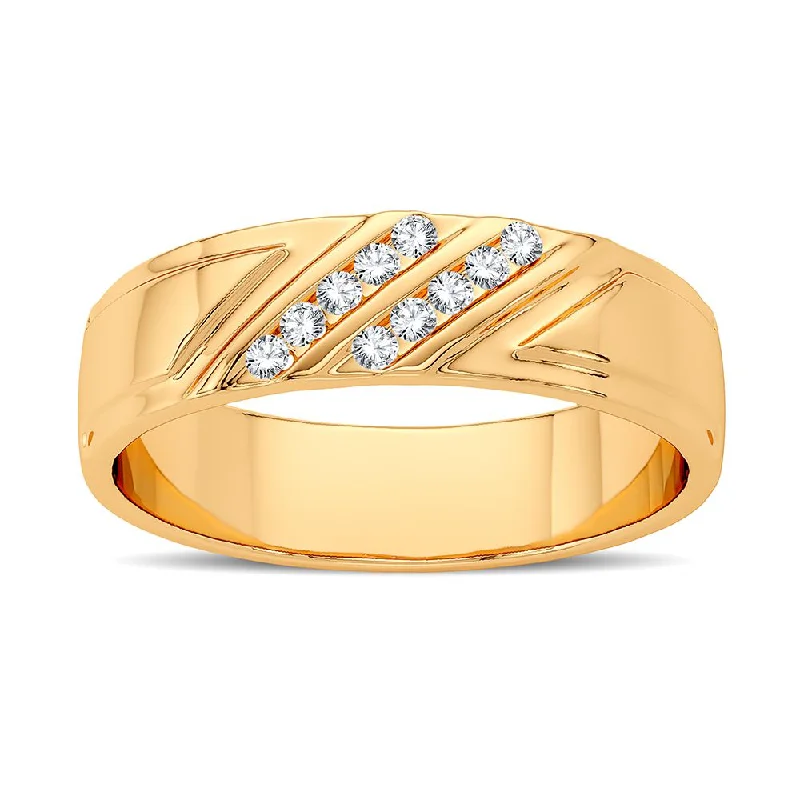 14K 0.10CT Diamond Band