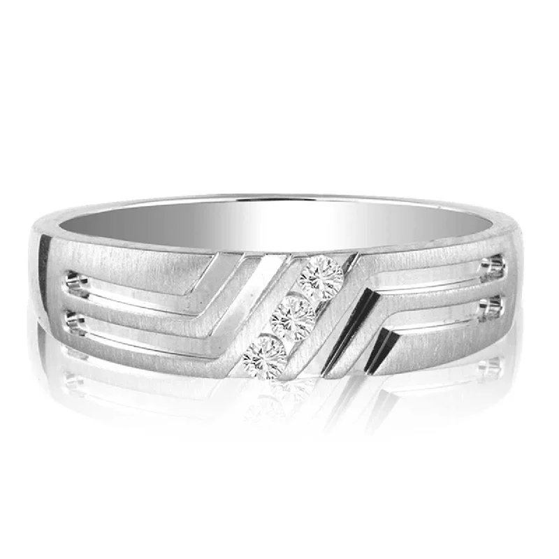 14K 0.10CT Diamond MEN'S BAND