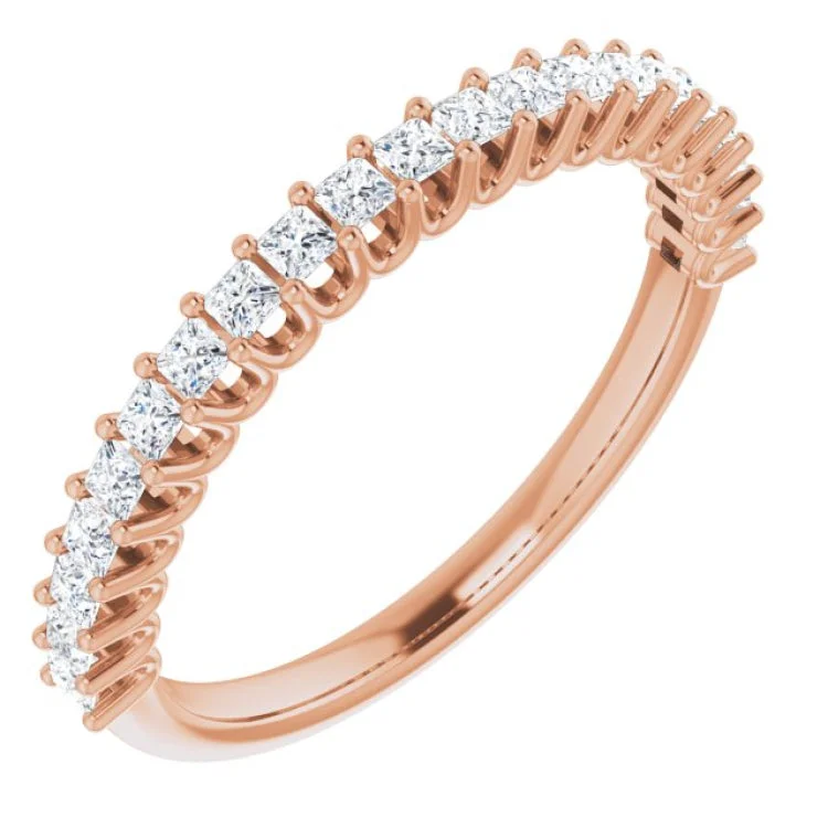 14K Rose 1/3 CTW Lab-Grown Diamond Anniversary Band