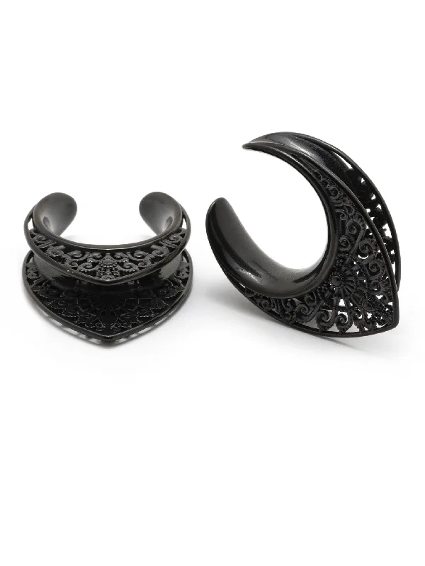 Black Royal Crown Steel Saddles