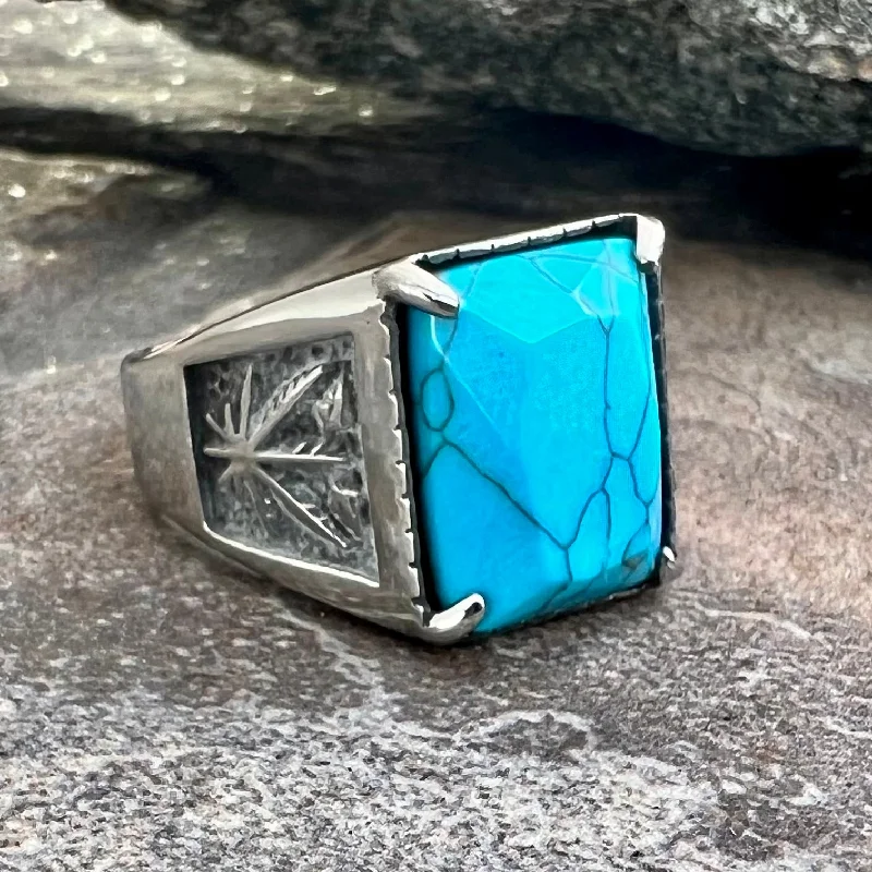 Blue Stone Ring - Weed - SLC71 CLEARANCE