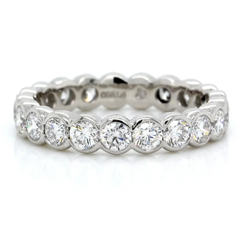 Platinum Bezel Set Eternity Band