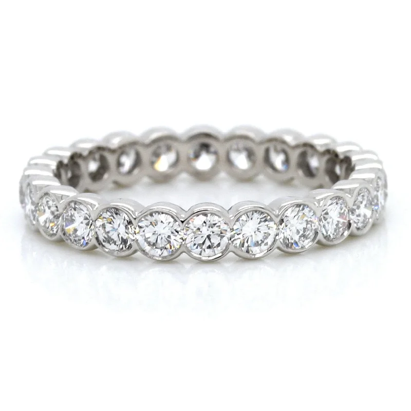 Platinum Bezel Set Eternity Band