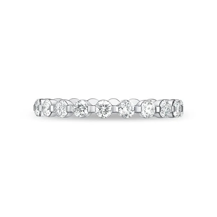 18K White Gold Precious Prong Eternity Band