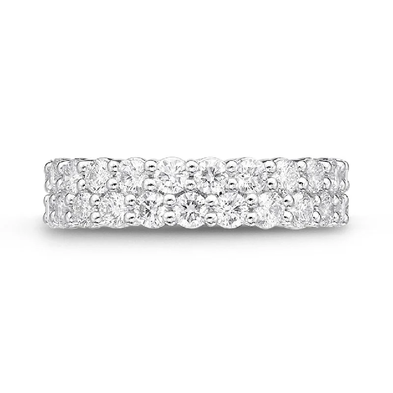 Platinum Paramount 2 Row Eternity Diamond Band