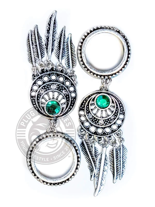 Dream Catcher Dangle Beaded Threaded Steel Tunnels