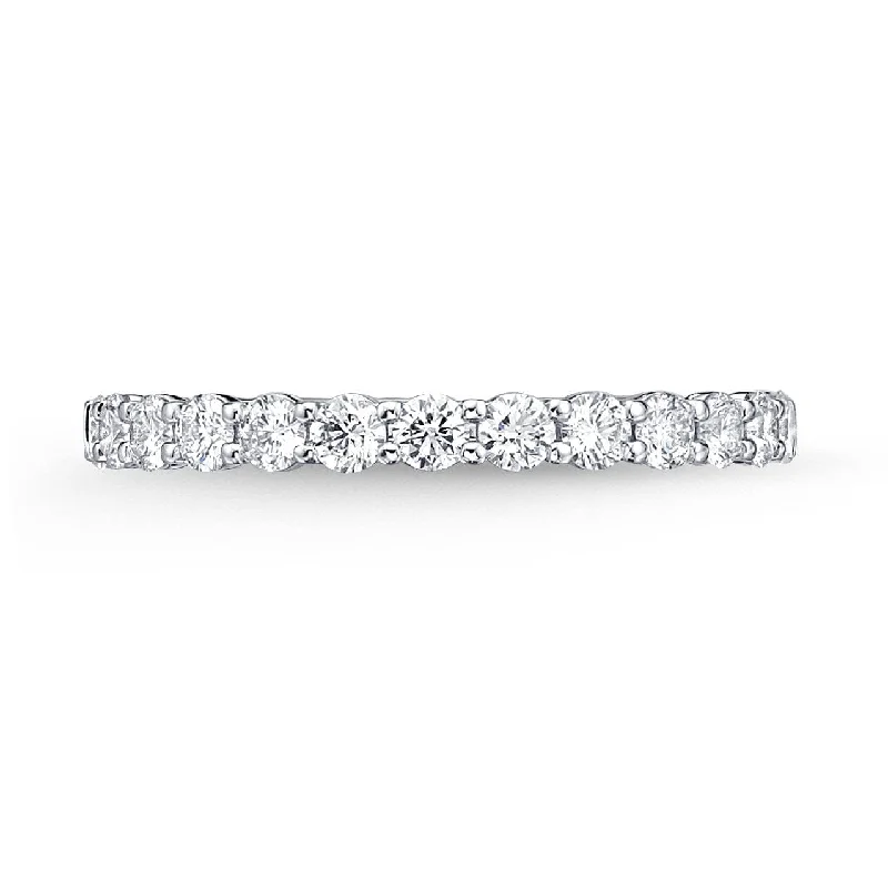 Platinum Petite Prong Diamond Band