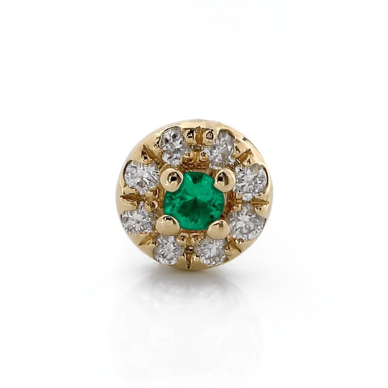 Round with Colored Gemstone - Emerald