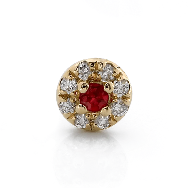 Round with Colored Gemstone - Ruby