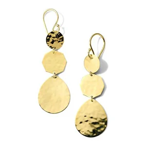 IPPOLITA Classico Yellow Gold Crinkle Small Crazy 8's Earrings