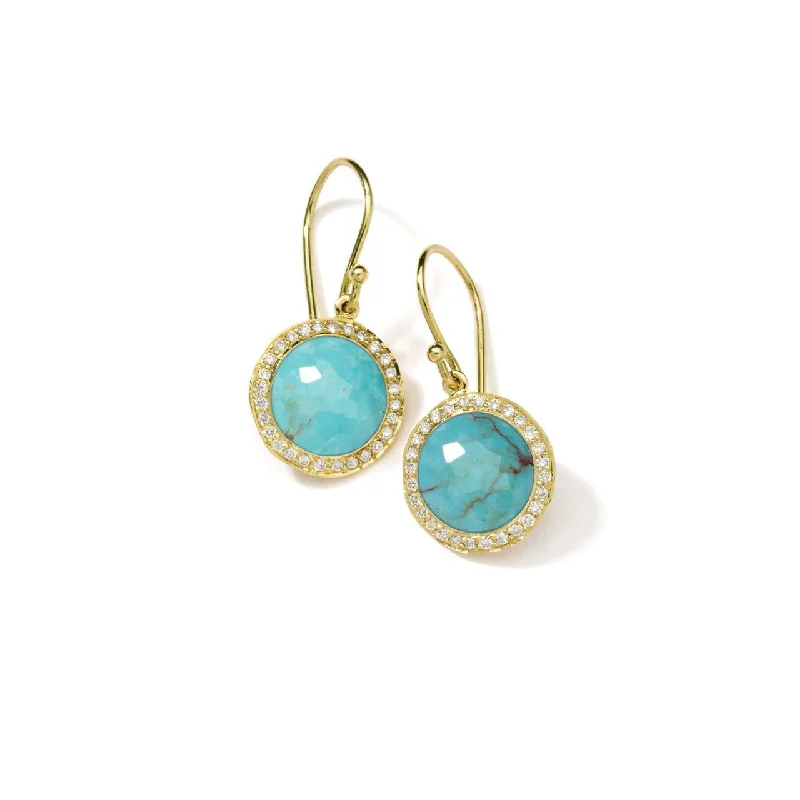 IPPOLITA Lollipop Mini Earrings in Turquoise with Diamonds