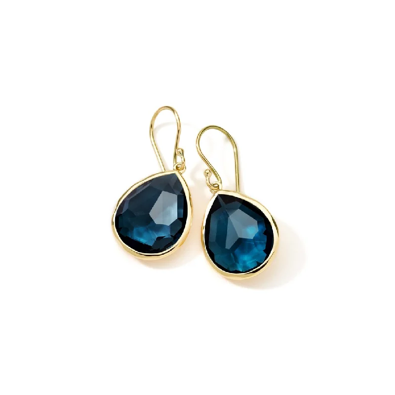 IPPOLITA Rock Candy Small Single Stone Teardrop Earrings in London Blue Topaz