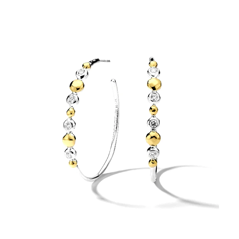 IPPOLITA Stardust Paparazzi #3 Hoop Earrings with Diamonds