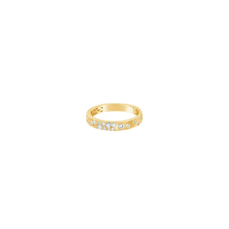 14 Karat Yellow Gold Diamond Confetti band by Dilamani