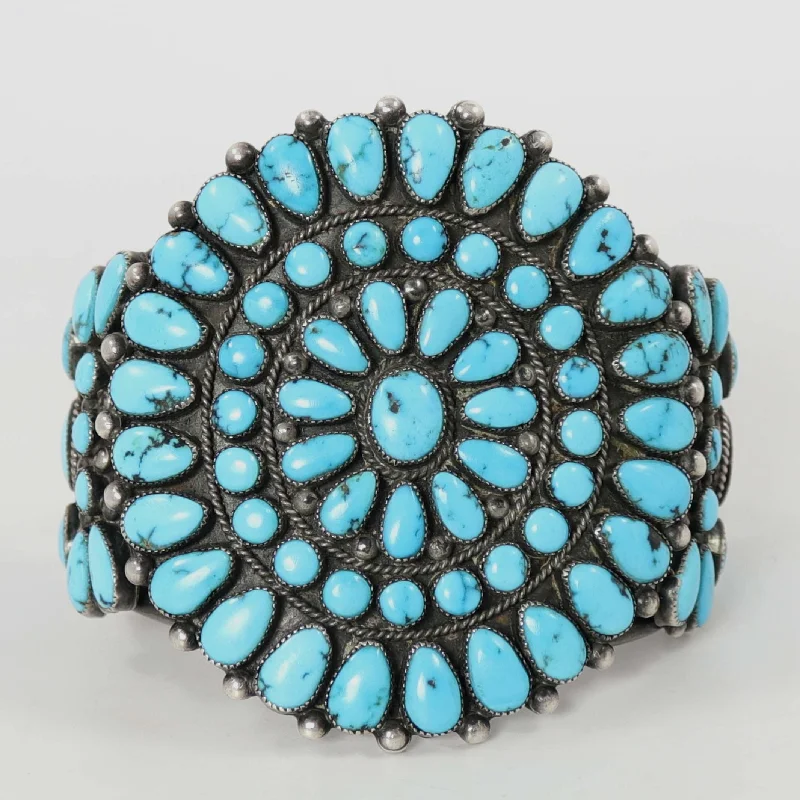 1940s Turquoise Cluster Cuff