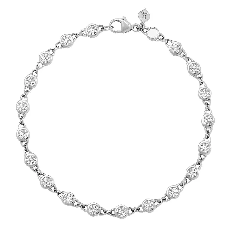 TreasureLock Lab-Grown Diamond Bracelet in 18k White Gold 1.9 Carats