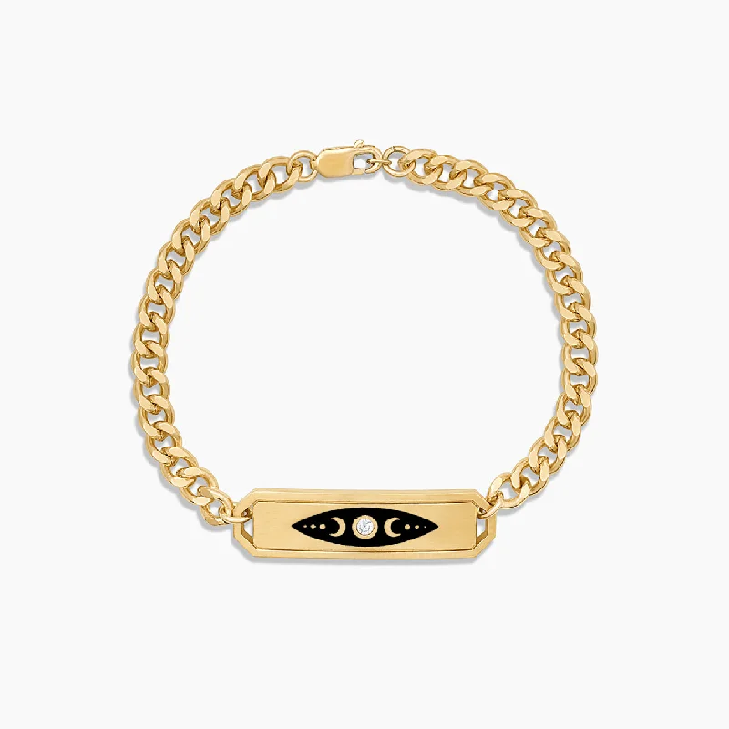 Divine Feminine Black Enamel Bracelet