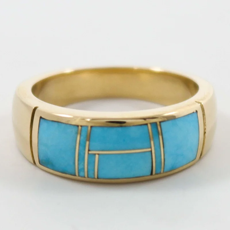 Gold and Turquoise Ring