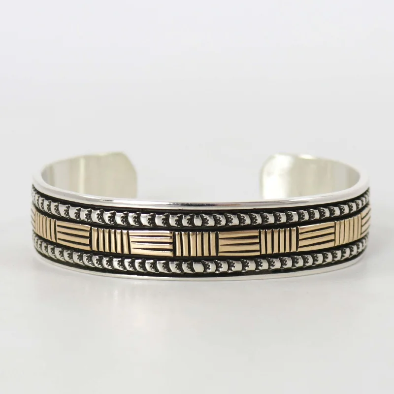 Gold on Silver Cuff