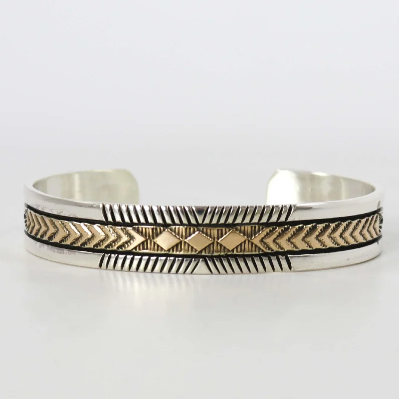 Gold on Silver Cuff