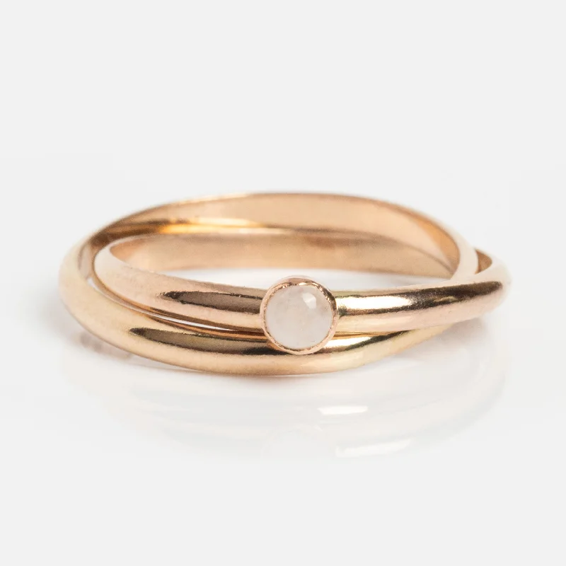 Gold Orbit Meditation Ring