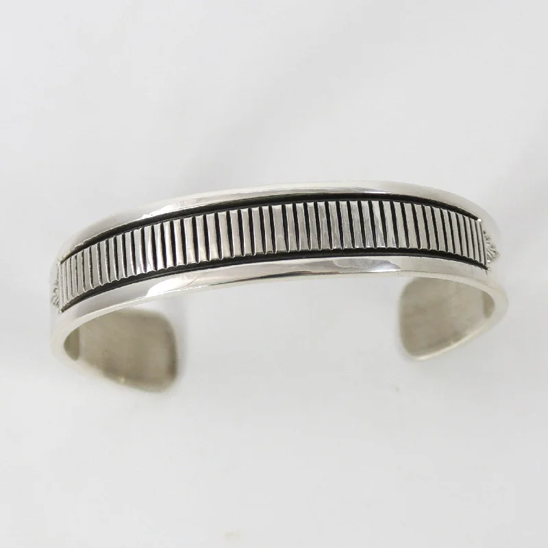 Stamped Silver Cuff