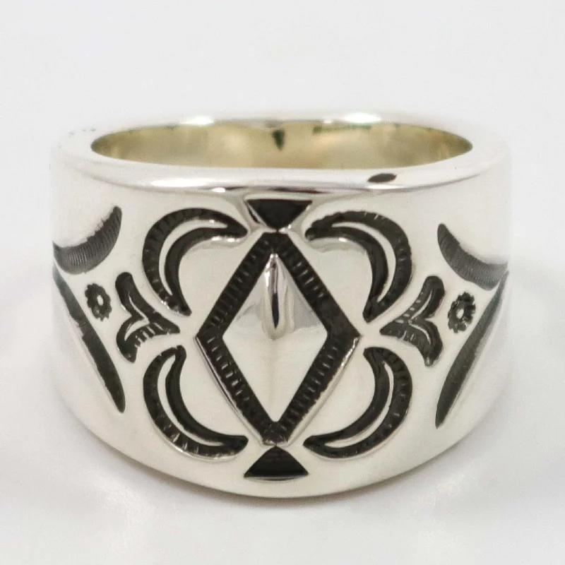 Stamped Silver Ring