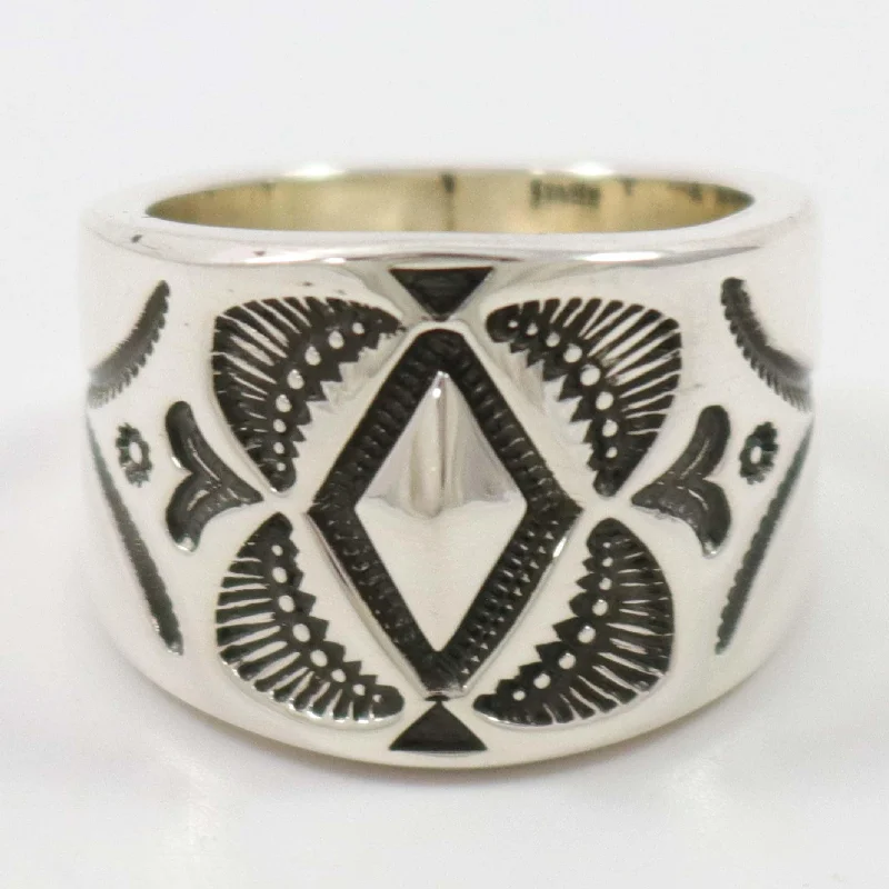 Stamped Silver Ring