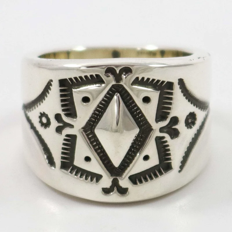 Stamped Silver Ring