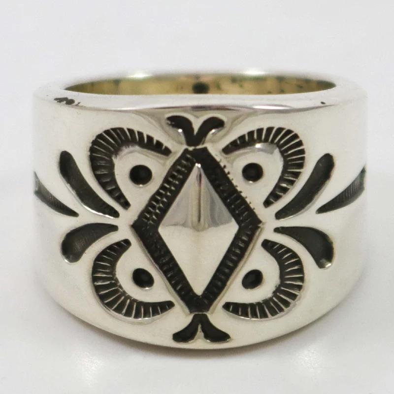 Stamped Silver Ring