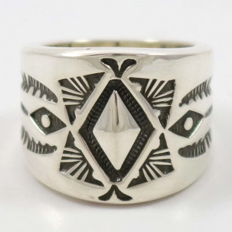 Stamped Silver Ring