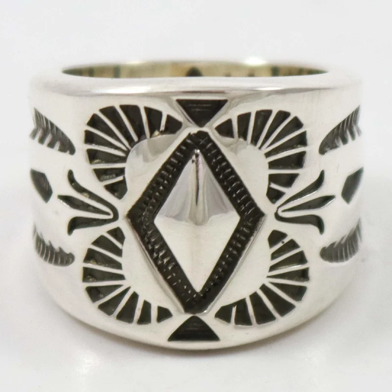 Stamped Silver Ring