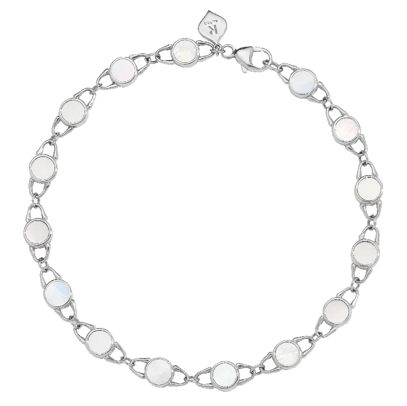 TreasureLock Mother-of-Pearl Bracelet 4mm in Sterling Silver