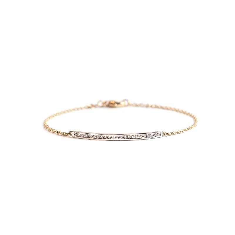 turner : two toned diamond bar bracelet