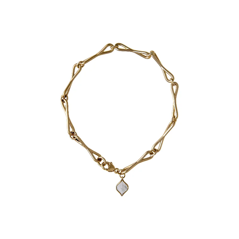 WaterDrop Medium Link Bracelet in 14k SMO Yellow Gold