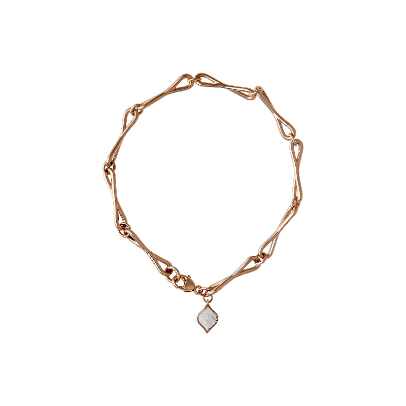 WaterDrop Medium Link Bracelet in 14k SMO Rose Gold