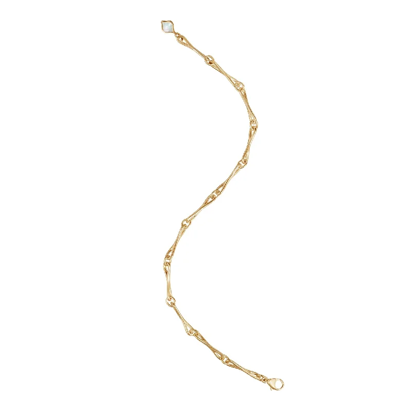 WaterDrop Small Link Bracelet in 14k Yellow SMO Gold